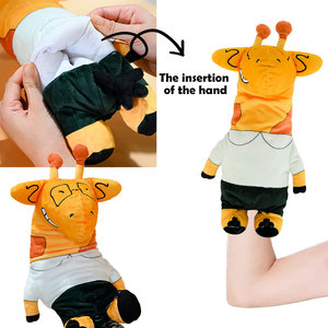 Tùy Chỉnh Chất Lượng Cao Mềm Động Vật Sang Trọng Giáo Dục Ngón Tay Con Giraffe Tay Con Rối Đồ Chơi Tương Tác Vai Trò Chơi Vui Vẻ Học Tập Đồ Chơi - Product Image 2