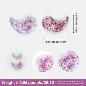 Kompres Dingin Panas yang Dapat Digunakan Kembali 7.5*4.2 Pereda Mata Bengkak Lingkaran Hitam Patch Pendingin yang Menenangkan Gel Glitter Paket Es Mata - Product Image 3