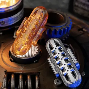 Steel Cyborgs PEI Sensory Tactile Visual Toys Stainless Steel Fidget Spinner Slider EDC Metal Anti Stress ADHD Fidgeting Pocket - Product Image 1