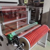 Pabrik produksi gulungan pita kotak OPP transparan perekat 1000mm 1300mm, mesin aplikasi pencetakan pelapisan lem PSA untuk pita selotip BOPP