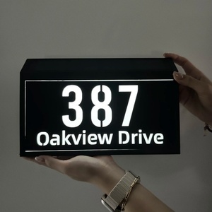 Solar House <b>Numbers</b> Sign Custom Solar Address Sign Light Guide Type Factory Direct Solar Charging High Brightness Outdoor - Product Image 6