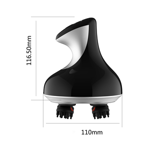 En Existencia, Masajeador Eléctrico Inteligente para el Cuero Cabelludo y el Cuello, Recargable, Portátil, con Luz Roja, Vibración, Silicona+ABS - Product Image 6