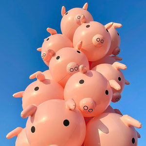 Ballon gonflable lumineux en PVC pour animaux de dessin animé pour le jour de l'an et la Saint-Valentin, jouet TikToy, ballon ondulatoire, vente en gros pour les stands de marché nocturne - Product Image 4