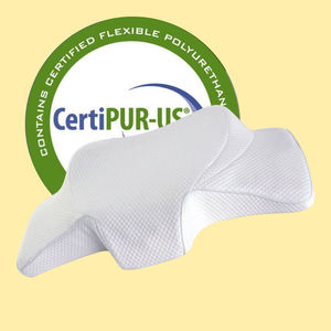 Oreiller en mousse à mémoire de forme à récupération lente personnalisable, forme cœur, design marin/figuratif moderne, soulagement des douleurs cervicales, anti-bactérien, anti-poussière - Product Image 1