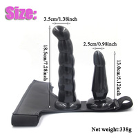 Double Godemichet avec Sangle Amovible pour Couples de Femmes