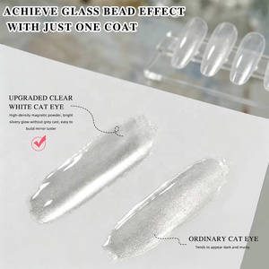 Vernis Gel Magnétique Hema Free Effet Œil de Chat Transparent Paillettes Argentées UV pour Salon et DIY, Gel Effet Œil de Chat Perles de Verre, Logo Personnalisé - Product Image 3
