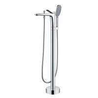 Robinet de baignoire sur pied en laiton de luxe moderne de qualité supérieure, ensemble de douche pour hôtel chromé noir or gris anthracite