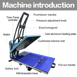 Haute pression 60*80cm Machine de <span class=keywords><strong>presse</strong></span> à chaud par sublimation grand format Usine d'impression de t-shirt à vendre - Product Image 3