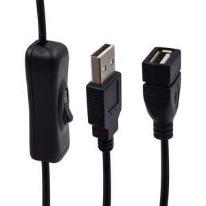 <span class=keywords><strong>Cable</strong></span> USB Nuevo de 28 cm, USB 2.0 A Macho a Hembra, <span class=keywords><strong>Cable</strong></span> Extensor Negro <span class=keywords><strong>con</strong></span> Interruptor de Encendido/Apagado - Product Image 4