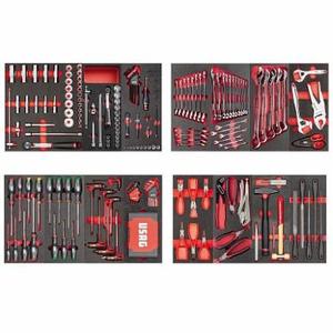 Ensemble d'outils ménagers USAG 495 MC à 4 tiroirs avec 302 douilles à chocs et outils de terrassement - Product Image 4