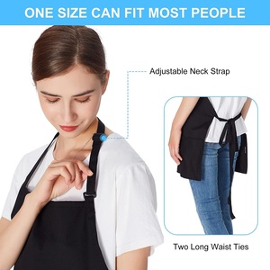 Tablier de cuisine sans manches personnalisé avec logo imprimé, en polyester, unisexe, réglable, pour salon de beauté, salon de manucure, barbier, travail, <span class=keywords><strong>serveuse</strong></span> - Product Image 5