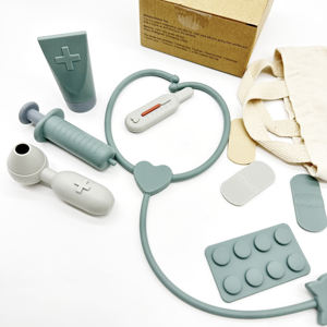 9 piezas al por mayor de silicona juguetes médicos Pretend <span class=keywords><strong>Doctor</strong></span> Toys Set regalo para bebé - Product Image 3