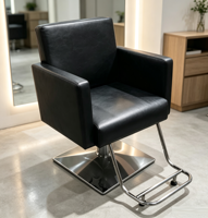 Fauteuil de Barbier Marron Moderne Personnalisé avec Base Hydraulique pour Salon de Coiffure, Barbershop et Usage Domestique