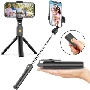 K07 Bluetooth kablosuz uzaktan Selfie sopa 3 1 uzatılabilir katlanabilir elde tutulan tek ayak Selfie sopa ile Tripod standı tutucu