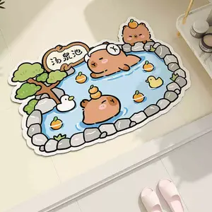 קריקטורה מודרנית kiphala diatom בוץ מחצלת מחצלת ללא החלקה הביתה שימוש סיליקון דלת מחצלת ושטיח שירותים - Product Image 4