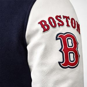 Chaqueta Varsity de Béisbol para <span class=keywords><strong>Hombre</strong></span> con Bordado de <span class=keywords><strong>Boston</strong></span> |   Logotipo Personalizable |   Chaqueta Bomber Elegante |   OEM ODM - Product Image 6