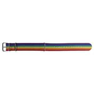 Free Sample Rainbow Fabric Woven Friendship Wristband Trending Graduation Gift Bracelet Pour Homme Et Femme 2023 For Unisex