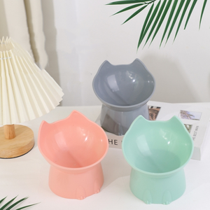 Novo Tigela Para Animais de Estimação de Estilo Nórdico com Proteção Cervical Tigela Inclinada de Plástico Para Cães e Gatos - Product Image 2