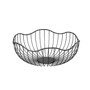 WIREKING - Colección de Cestas de Frutas de Alambre Metálico Negro Minimalista - Organizador de Almacenamiento de Cocina Multiusos - Product Image 2