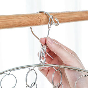 الفولاذ المقاوم للصدأ حمالة تجفيف ملابس يندبروف شماعات ملابس مع 8 مقاطع - Product Image 5