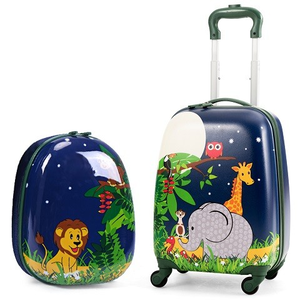 Ensemble de bagages à roulettes ABS pour enfants et adolescents avec sac à dos scolaire, léger (0,5 kg), durable, capacité de 36 à 55 L, <span class=keywords><strong>valise</strong></span> de voyage unisexe - Product Image 1