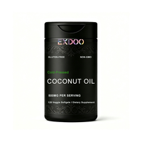 Gélules d'huile de coco extra vierge OEM 3000mg pressée à froid non raffinée avec 65% de MCT pour régime cétogène et gestion du poids