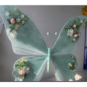 Decorazione in Tessuto a Forma di Grande Farfalla Fatta a Mano con <span class=keywords><strong>Design</strong></span> Staccabile, Adatta per Negozi di Artigianato - Product Image 3