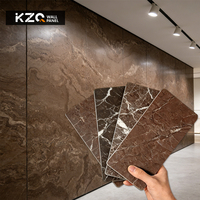 Nouveaux panneaux muraux en bambou et marbre 3D, imperméables, ignifuges, décoratifs, pour application intérieure en villa
