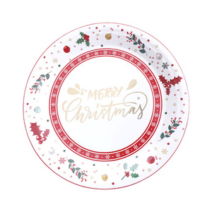 ชุดอุปกรณ์บนโต๊ะอาหารคริสต์มาส DAMAI จานกระดาษ ผ้าเช็ดปาก แก้วน้ำ อุปกรณ์จัดเลี้ยงสำหรับตกแต่งโต๊ะคริสต์มาส - Product Image 5