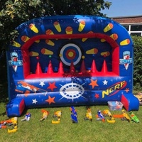 Campo de Tiro Inflable Nerf con Objetivos Móviles, Zona de Batalla para Alquiler, Juego de Tiro Interactivo