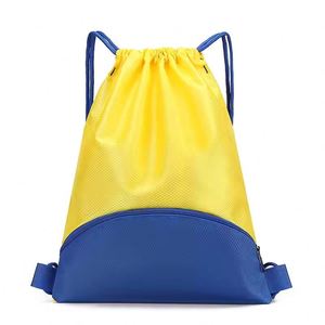 Sac à dos de sport personnalisé avec logo, cordon de serrage, imperméable, en tissu Oxford, fermeture éclair tendance, portable, en polyester, promotionnel - Product Image 5