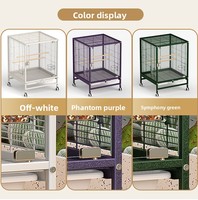 Grande cage à oiseaux de luxe, type villa, en métal massif, étanche aux éclaboussures, spacieuse, pour usage domestique, pour perruches pivoine et perroquets à col perlé