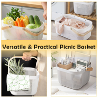 Cestas de Metal para Armazenamento de Frutas e Vegetais para Organização de Piqueniques