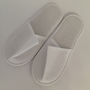 Pantofole Spa personalizzabili monouso di lusso Hotel morbido e confortevole in velluto - Product Image 1