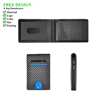 Portefeuille compact en métal anti-RFID, en cuir microfibre, avec fermeture à bouton, style bifold, fenêtre pour carte d'identité, fente pour espèces à accès rapide, minimaliste