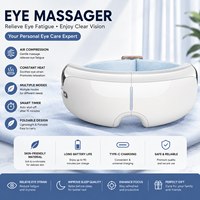 3D Airbag Kabelloser Augenmassagegerät mit Pulstechnologie, 3/5 Modi, Musikfunktion zur Linderung von Augenermüdung, Schönheitspflege (1 Jahr Garantie)