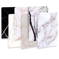 Panneau haute brillance De Pared Demarmol plaque de cristal de carbone marbre carbone Rock Board 3d panneau mural décoratif noir