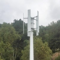 Generador de Energía Eólica de 300W 400W 500W 600W, Inicio con Viento Ligero, Complementario Eólico-Solar, 12V/24V/48V, Turbina Eólica de Eje Vertical