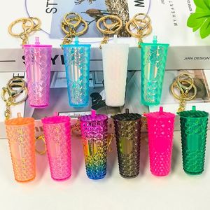 Fashion Keychain Accessories MINI Star Bucks Coffee <b>Cup</b> Bag Cae Pendants Durian <b>Cup</b> Keyrings - Product Image 1