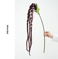 Amaranthus suspendu en cascade à 8 branches - Style Jardin Luxuriant - Décoration florale permanente pour arche de mariage et événements