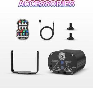 Luci da Discoteca YSH DJ con Effetto Strobo, Proiettore Laser Attivato dal Suono, <span class=keywords><strong>Telecomando</strong></span>, Grado di Protezione IP33, Modalità <span class=keywords><strong>RGB</strong></span> Automatica per Feste, Bar, Matrimoni - Product Image 6