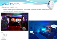 Projecteur d'étoiles intelligent compatible Alexa, contrôle sans fil, projecteur laser ciel étoilé WiFi intelligent