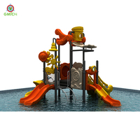 Parc aquatique pour enfants, grande structure de jeux aquatiques, toboggan aquatique en fibre de verre