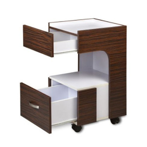 Carrello da Salone Moderno <span class=keywords><strong>di</strong></span> Lusso in Legno con 2 Ripiani Bianco per Saloni <span class=keywords><strong>di</strong></span> <span class=keywords><strong>Bellezza</strong></span> e Uso in <span class=keywords><strong>Officina</strong></span>, Carrello Porta Utensili Estetici Durevole - Product Image 1