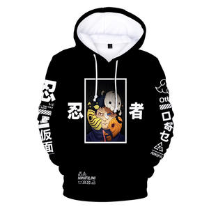 Nuevos diseños Venta caliente 3D Impreso Japonés Dibujos animados Felpa Sudadera con capucha Venta al por mayor Impreso Personalizado Sudaderas con capucha Stock Sudadera con capucha Fábrica - Product Image 1