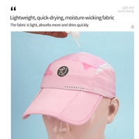 TU Casquette de golf unisexe légère et pliable en maille, ajustable, respirante, absorbant la sueur, réfléchissante, casquette de tennis avec logo personnalisé pour hommes