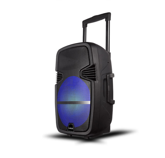 Portable Dj System 15inch Active Wireless Trolley pa Speaker with Rechargeable Battery