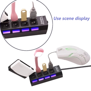 Adattatore Multi-porta USB 2026 a 7 Porte con Interruttore e <span class=keywords><strong>Stazione</strong></span> di Ricarica per Dispositivi Multipli USB 2.0 con Pulsanti On/Off - Product Image 4