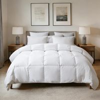Couette en duvet de plumes d'oie blanches matelassée, très vendue, pour la maison et l'hôtel