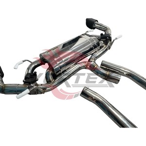 Sistema de escape Vortex Racing SS304 compatible con Alfa Romeo Giulia 2.0T Valvetronic, silenciador de rendimiento Catback con sistema de tubo de bajada. - Product Image 5